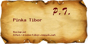 Pinka Tibor névjegykártya